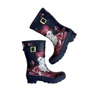 Joules Girls Molly Wellies Rubber Rain Boots Size US 5